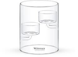 Wilmax England Gyertyatartó 12x10 cm, Wilmax England, Üveg, Átlátszó (WL-888905/A)