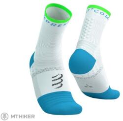 Compressport Pro Marathon Socks V2.0 zokni, white/norse blue/neon green (T2 (EU 39-41))