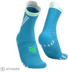 Compressport Pro Racing Socks v4.0 Trail zokni, norse blue/neon green (T3 (EU 42-44))