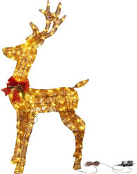MagicHome Karácsonyi dekoráció, MagicHome Vianoce, szarvas, 1, 2 m, 230 db melegfehér LED, időzítő, kültéri-beltéri, fém váz, zsineg