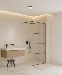 InspiroDesign Moon 90 cm Walk-in zuhanyfal, fekete ZUH1373 (ZUH1373)