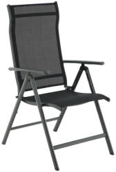 SONGMICS Összecsukható Kerti Szék Szett Alumínium Vázzal Fekete (GCB30BK)