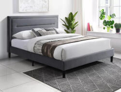 Signal Malaga Szürke Bársony Kárpitozott Franciaágy - 140x200 cm (MALAGAV140SZC)