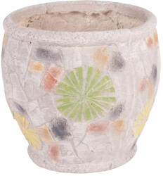 MagicHome Kerámia virágcserép, MagicHome, mozaikkal díszített, átmérő: 27, 5 cm, magasság: 25 cm, kézzel kirakott minták, kerek (TC8091272)