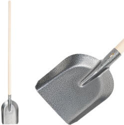 Strend Pro Lapát, Strend Pro Garden S504-4. WH, szürke, 150 cm, 27 x 22 cm, acél fej, fa nyél, egyenes (TC211565)