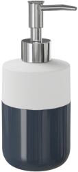 GoodHome Dozator sapun Koros GoodHome, 7.5x7.5x18.2 cm, 370 ml, ceramica, alb-bleumarin