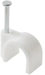 Diall Clips rotund DIALL 100590419, 12 mm, 100 buc, alb
