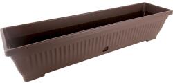 Harplast Jardiniera forma dreptunghiulara VERBENA, plastic, 80 x 19.70 x 15, 5 cm, maro inchis
