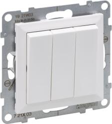 Legrand Intrerupator triplu, 10AX, term surub, alb