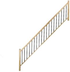 Fortia Balustrada fag, cu balustri verticali din metal negru