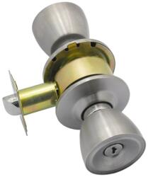 Metal Style Buton usa cu 2 chei, 50 x 35 mm, metal, argintiu