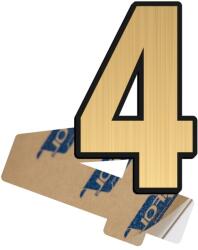 Creative Sign Cifra 4, ABS, Gravat, Auriu, M6 Creative Sign