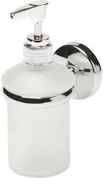 GoodHome Dozator pentru sapun Ormara GOODHOME, 9.5 x 6.8 x 15.7 cm, sticla si otel, argintiu
