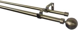GOODHOME Set galerie dubla extensibila GoodHome Antiki, metal, 330 / 200 cm, diametru 19 mm, auriu