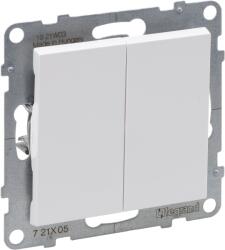Legrand Intrerupator dublu, 10AX, term aut. alb