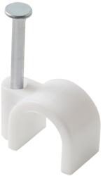 Diall Clips rotund cablu Diall, diametru 9 mm, alb, 100 buc