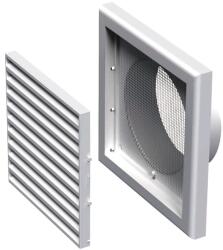 VENTS Grila pentru ventilatie cu plasa insecte, plastic, 125 mm, alb