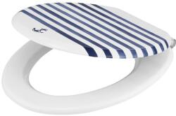 GoodHome Capac WC GOODHOME Pilica, inchidere lenta, MDF, alb/albastru