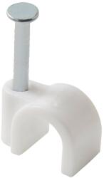 Diall Clips rotund cablu Diall XP, diametru 6 mm, alb, 100 buc