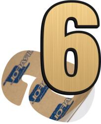 Creative Sign Cifra 6, ABS, Gravat, Auriu, M6 Creative Sign