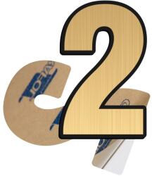 Creative Sign Cifra 2, ABS, Gravat, Auriu, M6 Creative Sign