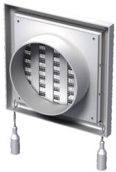 VENTS Grila ventilatie din plastic cu plasa insecte, 125 mm, alb