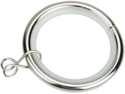 GOODHOME Set 10 inele perdea GOODHOME Olympe, metal, 6.2 cm, argintiu