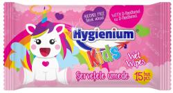 HYGIENIUM Servetele umede antibacteriene HYGIENIUM Kids Unicorn Pink, 15 bucati