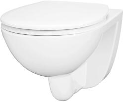 GOODHOME Vas WC suspendat GOODHOME Tasi, ceramica, capac duroplast, inchidere lenta, 36.4 x 53.2 x 36.2 cm, alb