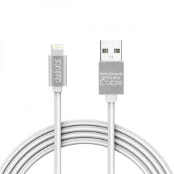 Delight USB Adatkábel + tölto 1m iPhone LED fénnyel delight ezüst (55442IWH)
