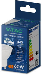 V-TAC CREE SMD GU10 LED spot égő 6W hideg fehér 110° - SKU 211946 (211946)