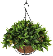  Műnövény függő kaspóban - tavaszi virágok (28x30cm) (DL007 (Lucky Spring))