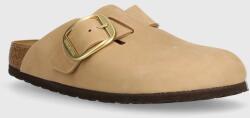 Birkenstock nubuk papucs Boston Big Buckle - bézs Női 39