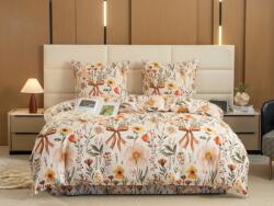  Mikroszálas ágyneműhuzat FLORAL RIBBON krémszínű Ágyneműhuzat mérete: 2 db 70 x 90 cm | 200 x 220 cm