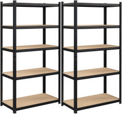 SONGMICS Polcos állvány, 120kg polconkénti teherbírással, fekete 200x100x50 (GLR050B02)