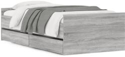 vidaXL szürke sonoma kisméretű egyszemélyes ágykeret 75 x 190 cm (3207390) (3207390)