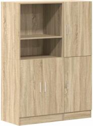 vidaXL 2 részes sonoma tölgy színű szerelt fa konyhaszekrény garnitúra (3324144) (3324144)
