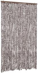 vidaXL barna és fehér zsenília rovarfüggöny 118x220 cm (4004889) (4004889)