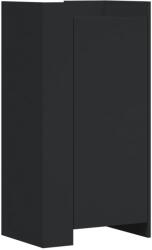 vidaXL fekete szerelt fa cipőszekrény 52 x 37, 5 x 100 cm (848438) (848438)