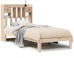 vidaXL tömör fenyőfa könyvespolcos ágy matrac nélkül 90 x 190 cm (3322587) (3322587)