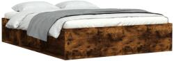 vidaXL füstös tölgyszínű ágykeret 140 x 190 cm (3203905) (3203905)