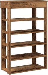 vidaXL antik fa szerelt fa cipőtartó 60x30x98 cm (859930) (859930)