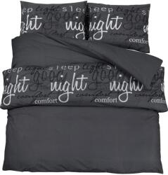 vidaXL fekete pamut ágyneműhuzat-garnitúra 260 x 240 cm (136528) (136528)