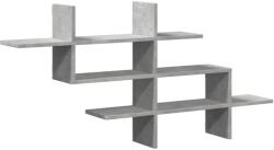 vidaXL betonszürke forgácslap fali polc 124, 5 x 18 x 60, 5 cm (853266) (853266)