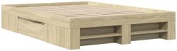 vidaXL sonoma tölgyszínű szerelt fa ágykeret 120 x 200 cm (3295480) (3295480)