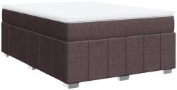 vidaXL sötétbarna szövet rugós ágy matraccal 140 x 190 cm (3285473) (3285473)