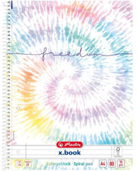 Herlitz Batik Freedom A4 80lapos perforált vonalas spirálfüzet (50044122)