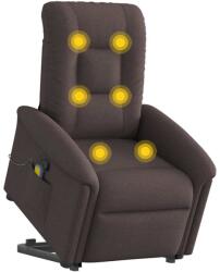 vidaXL sötétbarna szövet dönthető masszázs- és állófotel (3303269) (3303269)