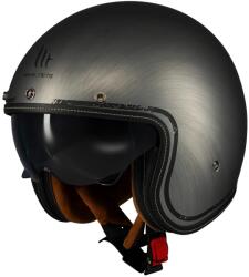 MT Helmets Casca MT Helmets Le Mans 2 S SV Scratched Chrome - Open face, gri mat, Ochelari soare incluși, ECE 22.06 (1339C36023)