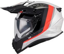 MT Helmets Casca MT Helmets Track SV Nomad - Adventure, negru/alb/rosu lucios, Ochelari soare incluși, ECE 22.06 (1367D22A1510)